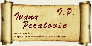 Ivana Peralović vizit kartica